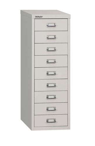Bisley+9+Drawer+Home+39+Series+Steel+Multidrawer+-+Goose+Grey