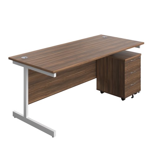 Single Upright Rectangular Desk + Mobile Pedestal (FSC) 800 Single Upright Rectangular Desk + Mobile Pedestal (FSC) 800
