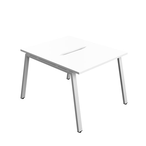 Synergy Bench with Cut Out: 2 Person (FSC) : A-Frame Leg : 1000 700 White/Silver Synergy Bench with Cut Out: 2 Person (FSC) : A-Frame Leg : 1000 700 White/Silver