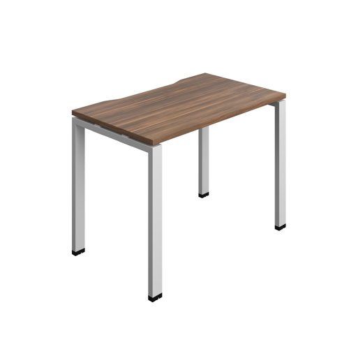 Synergy Bench with Cut Out: 1 Person (FSC) : Goal Post Leg : 1000 700 Dark Walnut/Silver Synergy Bench with Cut Out: 1 Person (FSC) : Goal Post Leg : 1000 700 Dark Walnut/Silver
