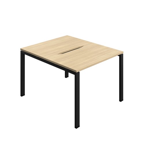 Synergy Bench with Cut Out: 2 Person (FSC) : Goal Post Leg : 1000 700 Nova Oak/Black Synergy Bench with Cut Out: 2 Person (FSC) : Goal Post Leg : 1000 700 Nova Oak/Black