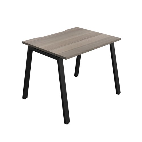 Synergy Bench with Cut Out: 1 Person (FSC) : A-Frame Leg : 1000 800 Grey Oak/Black Synergy Bench with Cut Out: 1 Person (FSC) : A-Frame Leg : 1000 800 Grey Oak/Black
