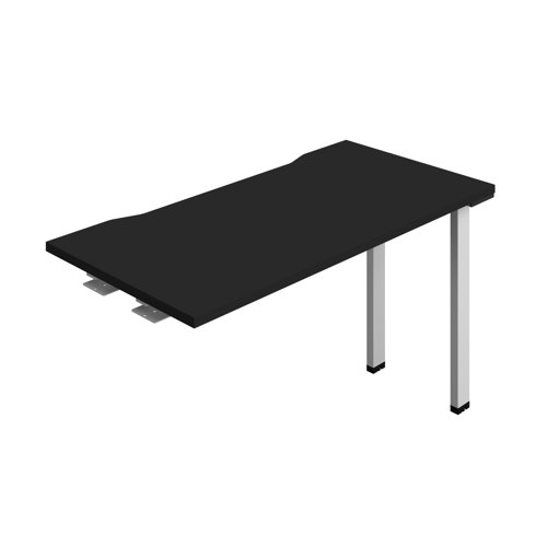 Synergy Bench Extension with Cut Out: 1 Person (FSC) : 1200 600 Black/Silver Synergy Bench Extension with Cut Out: 1 Person (FSC) : 1200 600 Black/Silver