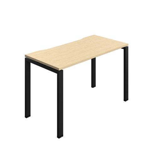 Synergy Bench with Cut Out: 1 Person (FSC) : Goal Post Leg : 1200 600 Maple/Black Synergy Bench with Cut Out: 1 Person (FSC) : Goal Post Leg : 1200 600 Maple/Black