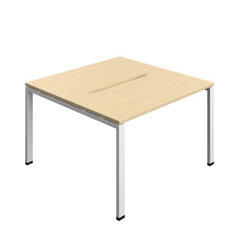 Synergy Bench with Cut Out: 2 Person (FSC) : Goal Post Leg : 1200 600 Maple/White Synergy Bench with Cut Out: 2 Person (FSC) : Goal Post Leg : 1200 600 Maple/White