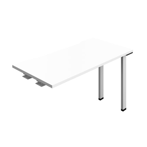 Synergy Bench Extension with Cut Out: 1 Person (FSC) : 1200 600 White/Silver Synergy Bench Extension with Cut Out: 1 Person (FSC) : 1200 600 White/Silver