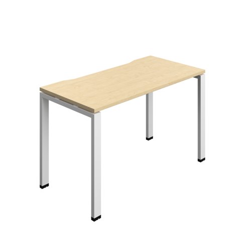 Synergy Bench with Cut Out: 1 Person (FSC) : Goal Post Leg : 1200 700 Maple/White Synergy Bench with Cut Out: 1 Person (FSC) : Goal Post Leg : 1200 700 Maple/White