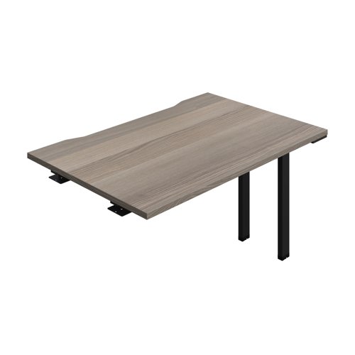 Synergy Bench Extension with Cut Out: 1 Person (FSC) : 1200 800 Grey Oak/Black Synergy Bench Extension with Cut Out: 1 Person (FSC) : 1200 800 Grey Oak/Black