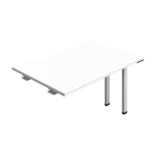 Synergy Bench Extension with Cut Out: 1 Person (FSC) : 1200 800 White/Silver Synergy Bench Extension with Cut Out: 1 Person (FSC) : 1200 800 White/Silver