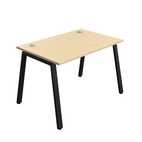 Synergy Bench with Cable Ports: 1 Person (FSC) : A-Frame Leg : 1200 800 Maple/Black Synergy Bench with Cable Ports: 1 Person (FSC) : A-Frame Leg : 1200 800 Maple/Black