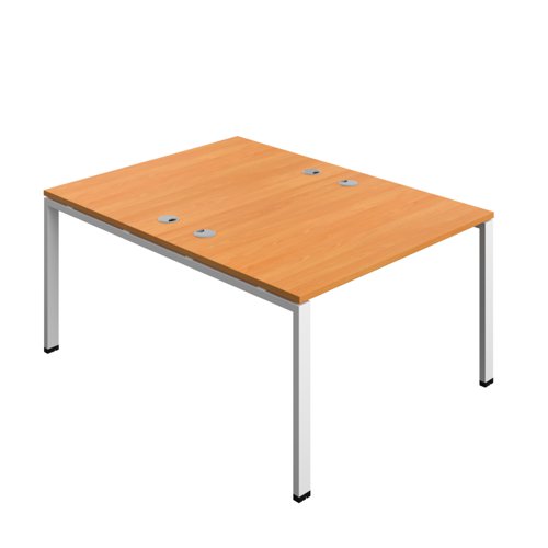 Synergy Bench with Cable Ports: 2 Person (FSC) : Goal Post Leg : 1200 800 Beech/White Synergy Bench with Cable Ports: 2 Person (FSC) : Goal Post Leg : 1200 800 Beech/White