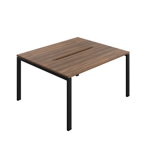 Synergy Bench with Cut Out: 2 Person (FSC) : Goal Post Leg : 1400 600 Dark Walnut/Black Synergy Bench with Cut Out: 2 Person (FSC) : Goal Post Leg : 1400 600 Dark Walnut/Black