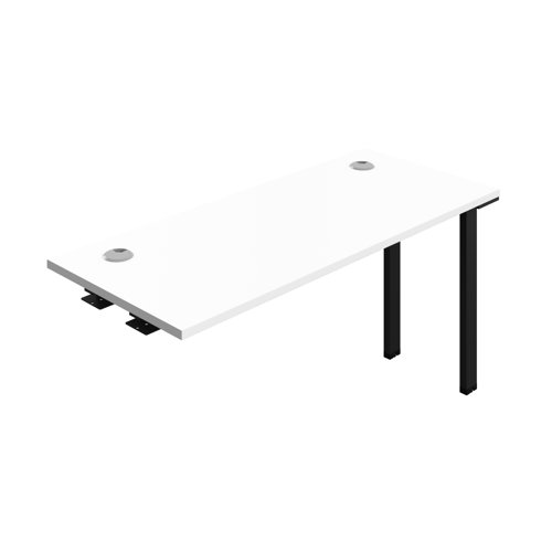 Synergy Bench Extension with Cable Ports: 1 Person (FSC) : 1400 600 White/Black Synergy Bench Extension with Cable Ports: 1 Person (FSC) : 1400 600 White/Black