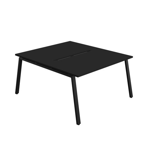 Synergy Bench with Cut Out: 2 Person (FSC) : A-Frame Leg : 1400 800 Black/Black Synergy Bench with Cut Out: 2 Person (FSC) : A-Frame Leg : 1400 800 Black/Black