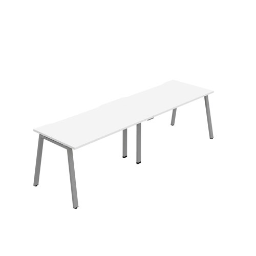 Synergy 2SP Bench Desk 1400X800mm A-Frame White/Silver Synergy 2SP Bench Desk 1400X800mm A-Frame White/Silver