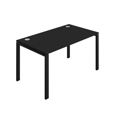 Synergy Bench with Cable Ports: 1 Person (FSC) : Goal Post Leg : 1400 800 Black/Black Synergy Bench with Cable Ports: 1 Person (FSC) : Goal Post Leg : 1400 800 Black/Black