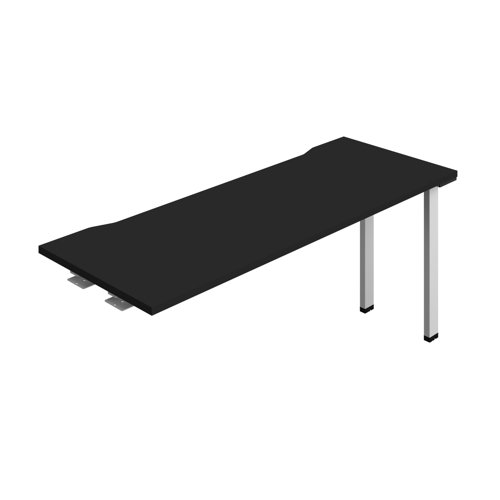 Synergy Bench Extension with Cut Out: 1 Person (FSC) : 1600 600 Black/Silver Synergy Bench Extension with Cut Out: 1 Person (FSC) : 1600 600 Black/Silver