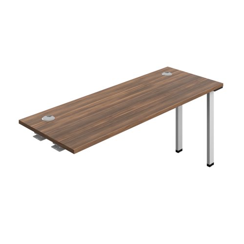 Synergy Bench Extension with Cable Ports: 1 Person (FSC) : 1600 600 Dark Walnut/Silver Synergy Bench Extension with Cable Ports: 1 Person (FSC) : 1600 600 Dark Walnut/Silver