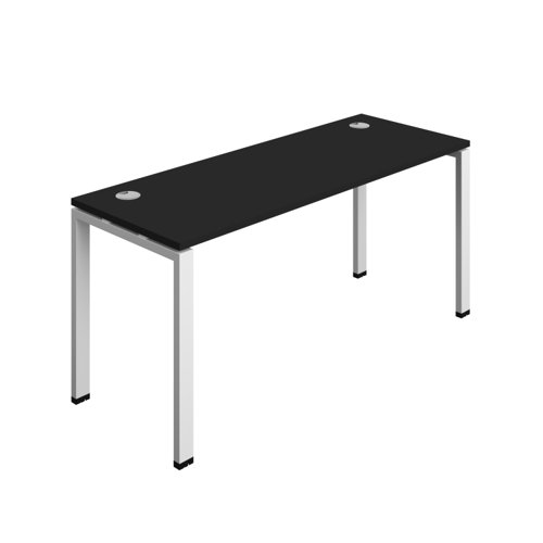 Synergy Bench with Cable Ports: 1 Person (FSC) : Goal Post Leg : 1600 600 Black/White Synergy Bench with Cable Ports: 1 Person (FSC) : Goal Post Leg : 1600 600 Black/White