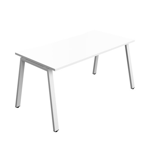 Synergy Bench with Cut Out: 1 Person (FSC) : A-Frame Leg : 1600 800 White/White Synergy Bench with Cut Out: 1 Person (FSC) : A-Frame Leg : 1600 800 White/White