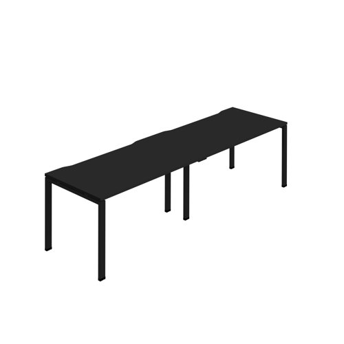 Synergy 2SP Bench Desk 1600X800mm Goalpost Black/Black Synergy 2SP Bench Desk 1600X800mm Goalpost Black/Black