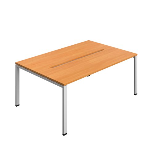 Synergy Bench with Cut Out: 2 Person (FSC) : Goal Post Leg : 1800 600 Beech/Silver Synergy Bench with Cut Out: 2 Person (FSC) : Goal Post Leg : 1800 600 Beech/Silver