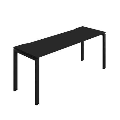 Synergy Bench with Cut Out: 1 Person (FSC) : Goal Post Leg : 1800 600 Black/Black Synergy Bench with Cut Out: 1 Person (FSC) : Goal Post Leg : 1800 600 Black/Black