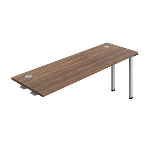 Synergy Bench Extension with Cable Ports: 1 Person (FSC) : 1800 600 Dark Walnut/Silver Synergy Bench Extension with Cable Ports: 1 Person (FSC) : 1800 600 Dark Walnut/Silver