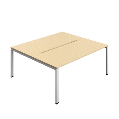Synergy Bench with Cut Out: 2 Person (FSC) : Goal Post Leg : 1800 800 Maple/Silver Synergy Bench with Cut Out: 2 Person (FSC) : Goal Post Leg : 1800 800 Maple/Silver