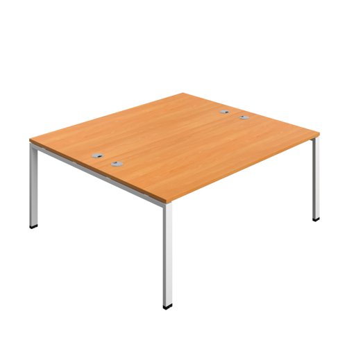 Synergy Bench with Cable Ports: 2 Person (FSC) : Goal Post Leg : 1800 800 Beech/White Synergy Bench with Cable Ports: 2 Person (FSC) : Goal Post Leg : 1800 800 Beech/White