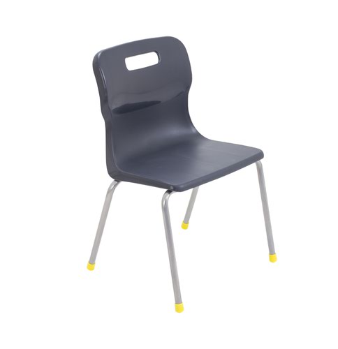 Titan 4 Leg Polypropylene School Chair Size 3 Charcoal
