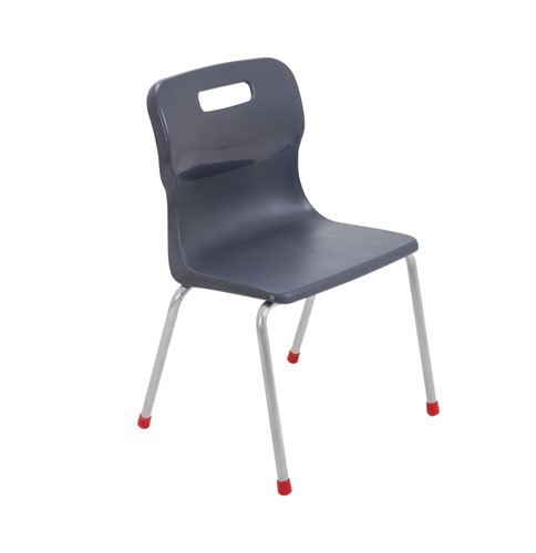 Titan 4 Leg Polypropylene School Chair Size 4 Charcoal