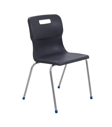 Titan 4 Leg Polypropylene School Chair Size 6 Charcoal