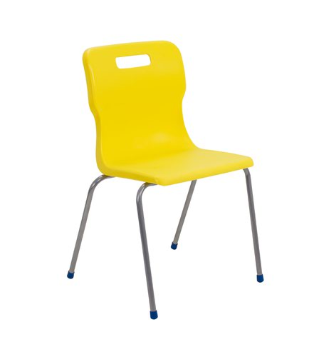 Titan 4 Leg Polypropylene School Chair Size 6 Yellow