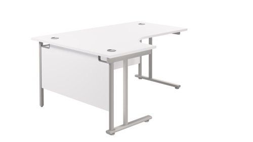 Twin+Upright+Left+Hand+Radial+Desk+1800X1200+White%2FSilver