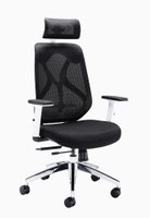 Maldini High Back Mesh Chair White Plastic And Black Mesh
