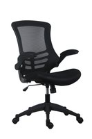 Marlos Mesh Back Office Chair With Folding Arms - Black