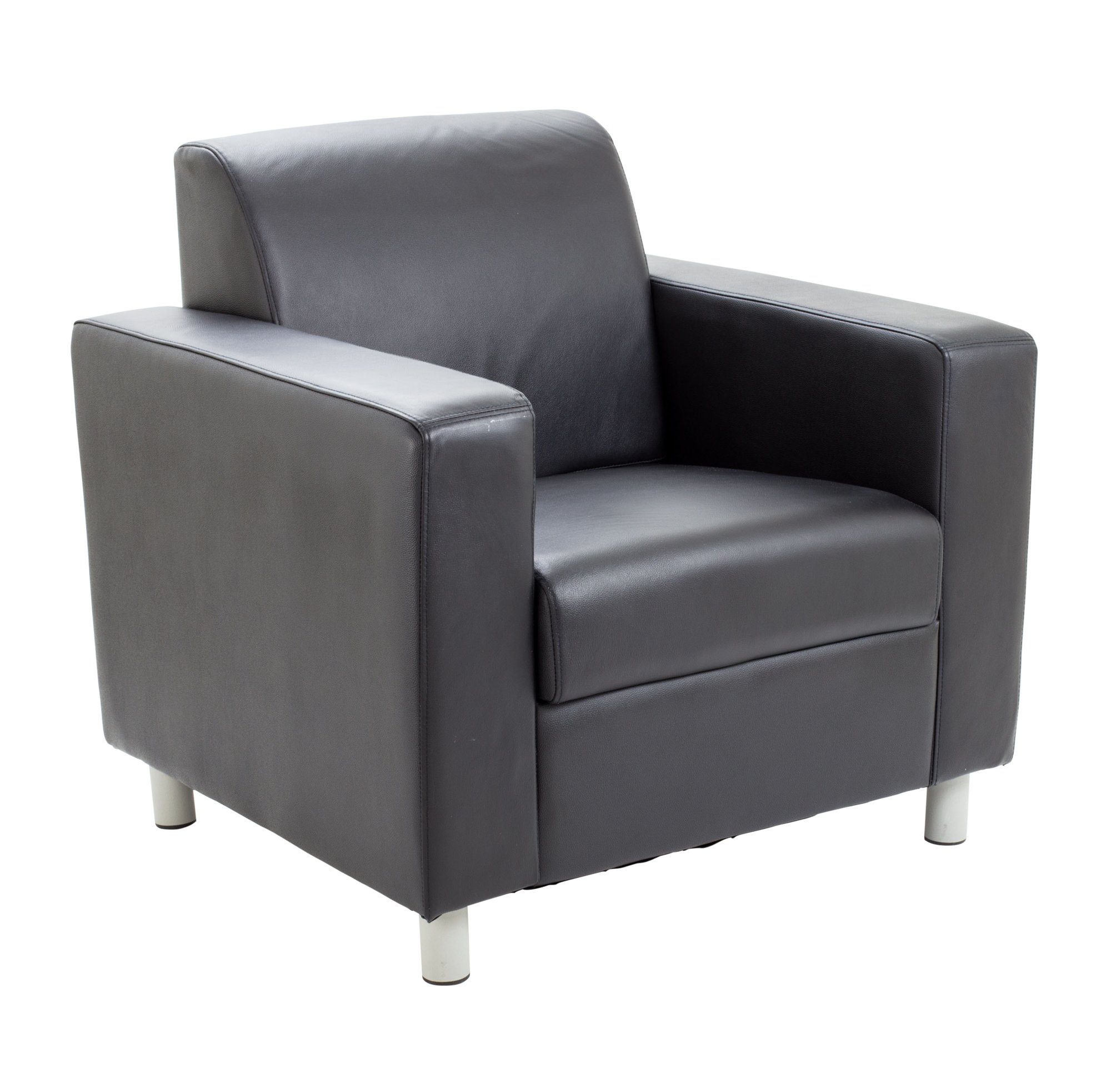 ICEBERG LEATHER FACED ARMCHAIR