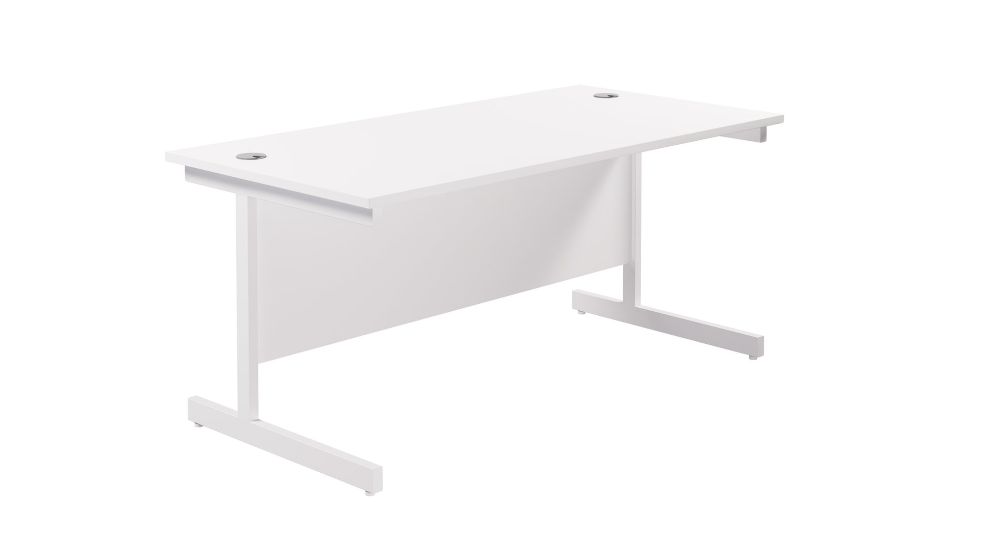 SINGLE UPRIGHT RECTANGULAR DESK: 800MM D