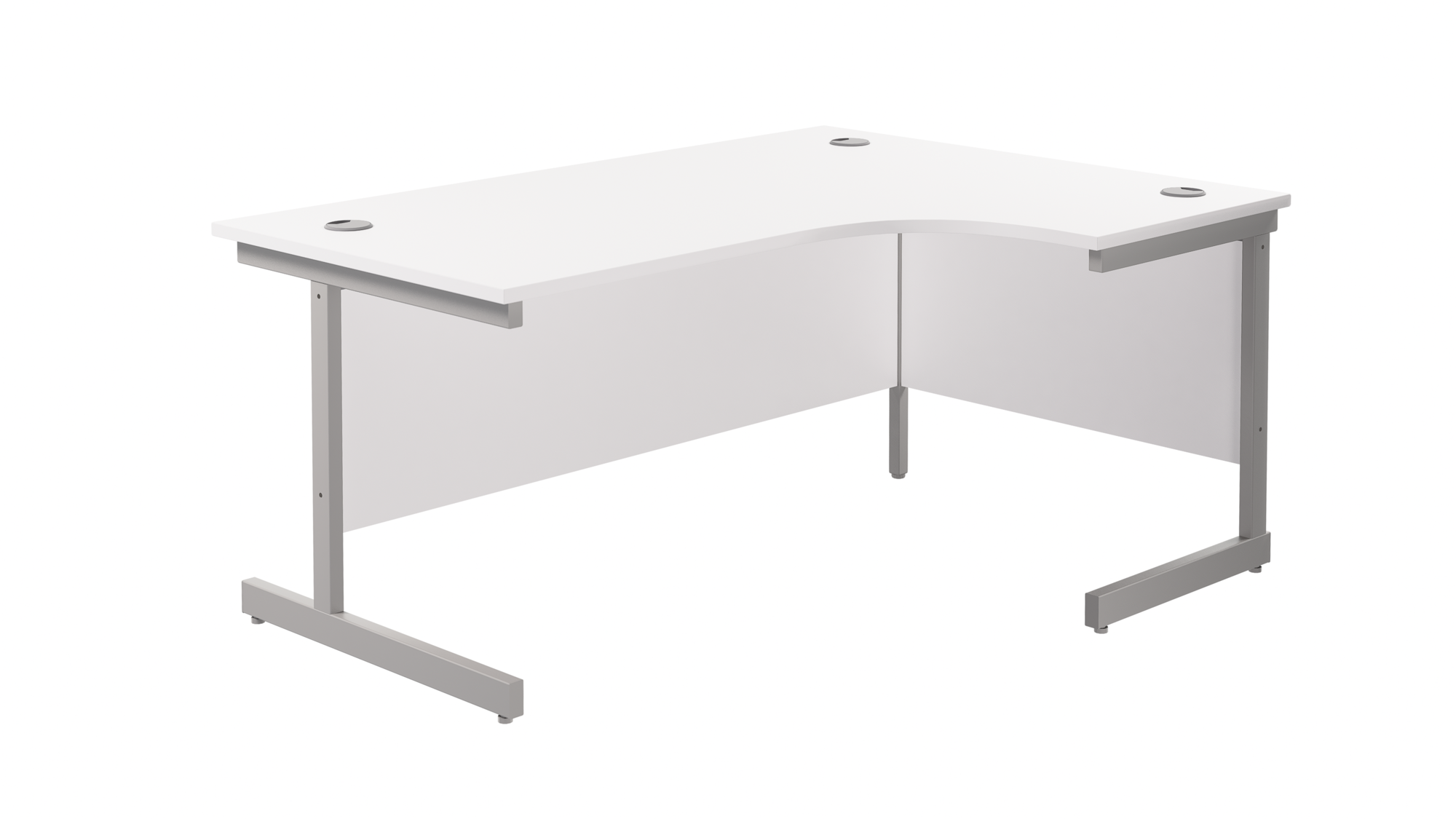 SINGLE UPRIGHT RIGHT HAND RADIAL DESK (F
