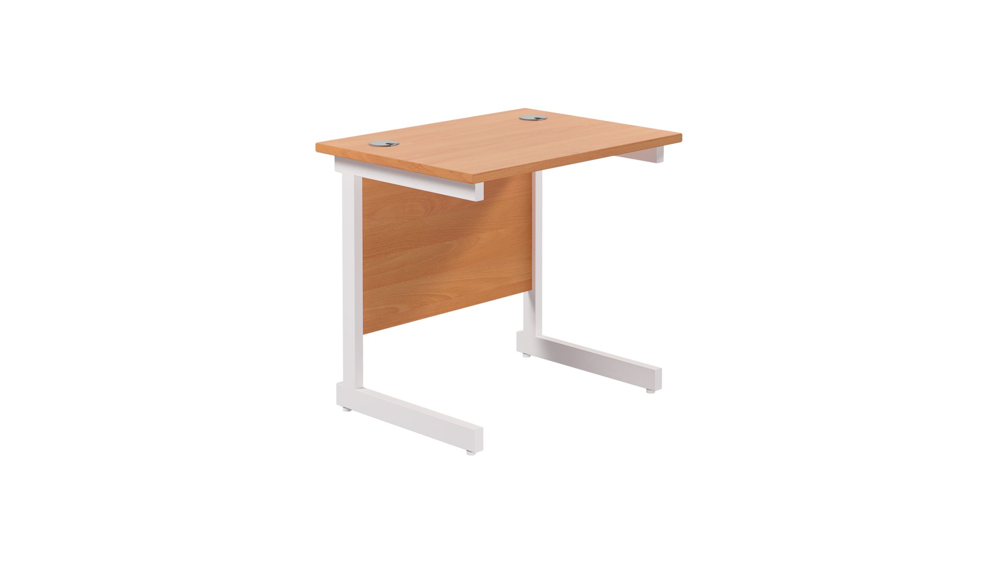SINGLE UPRIGHT RECTANGULAR DESK: 600MM D