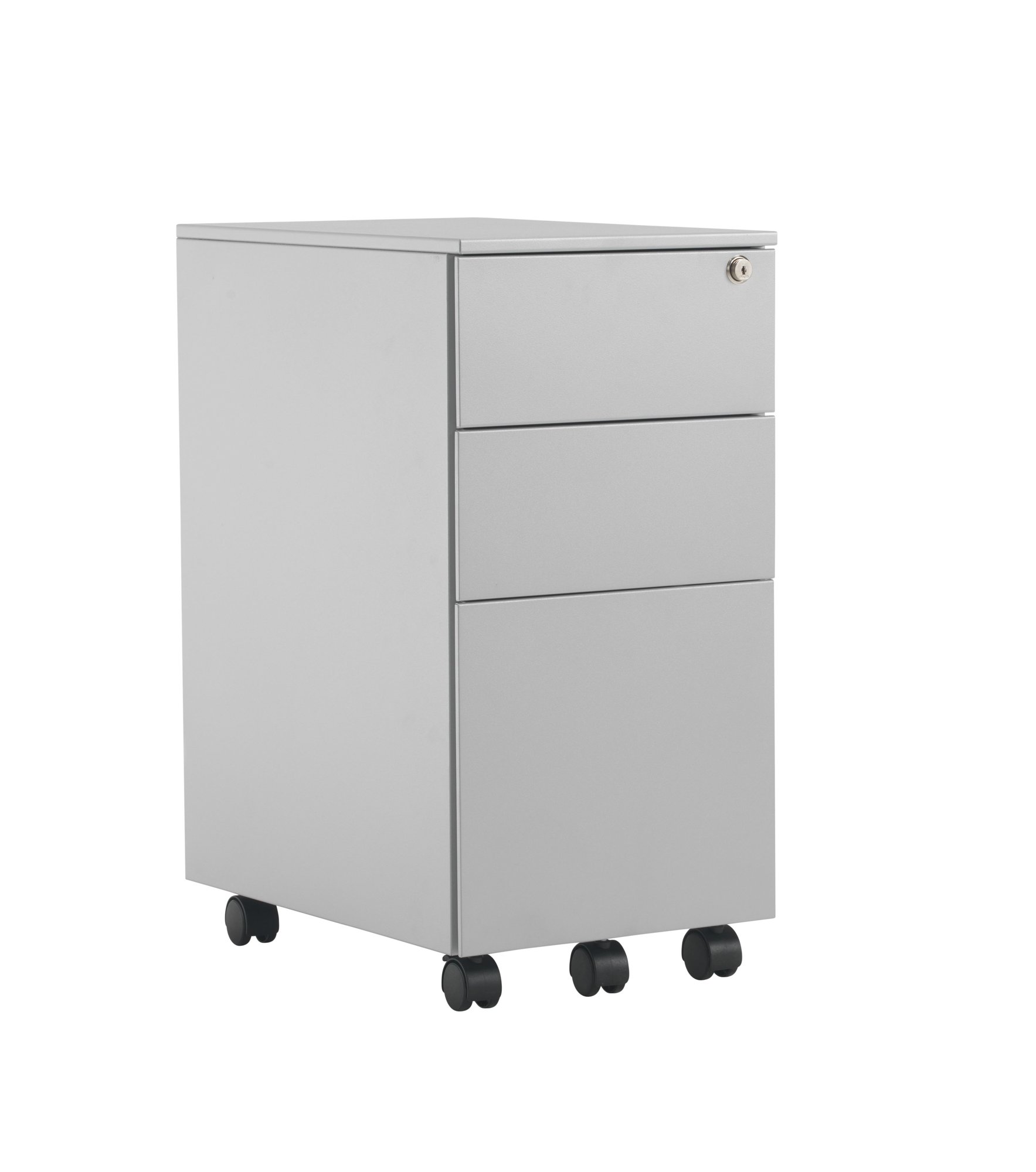 PEDESTAL SLIMLINE 3 DRAWER STEEL