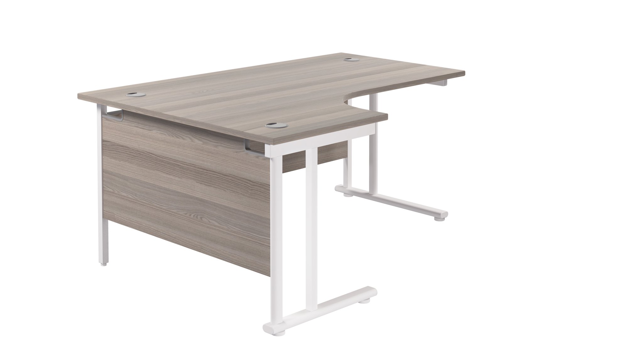 TWIN UPRIGHT LEFT HAND RADIAL DESK (FSC)