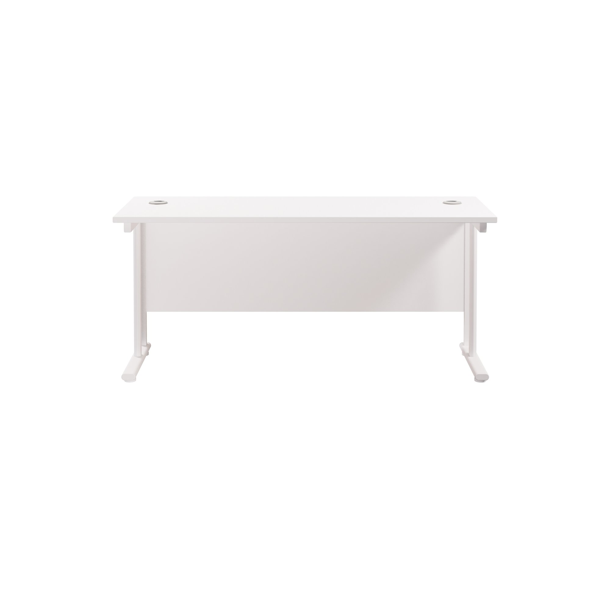 TWIN UPRIGHT RECTANGULAR DESK: 600MM DEE