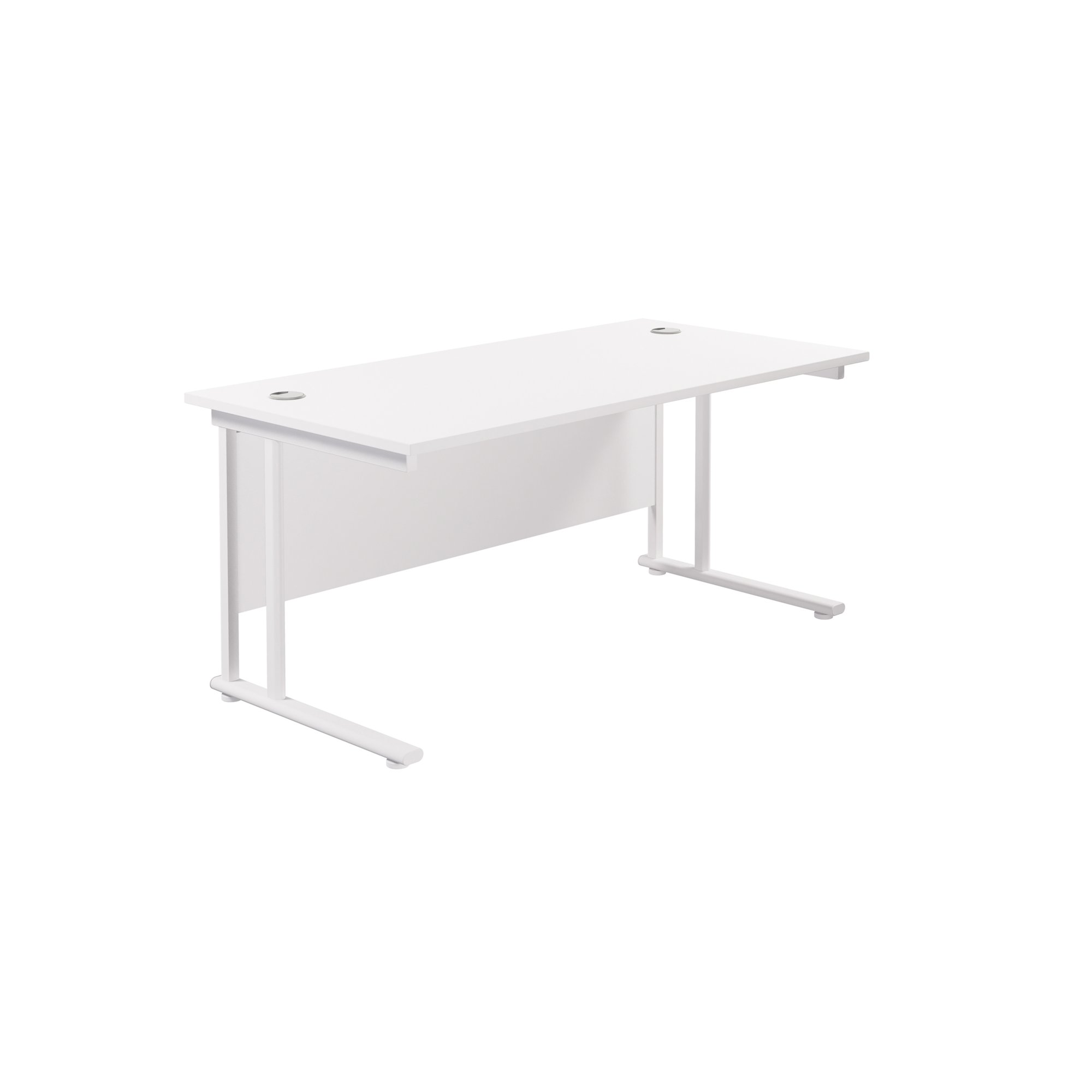 TWIN UPRIGHT RECTANGULAR DESK: 800MM DEE