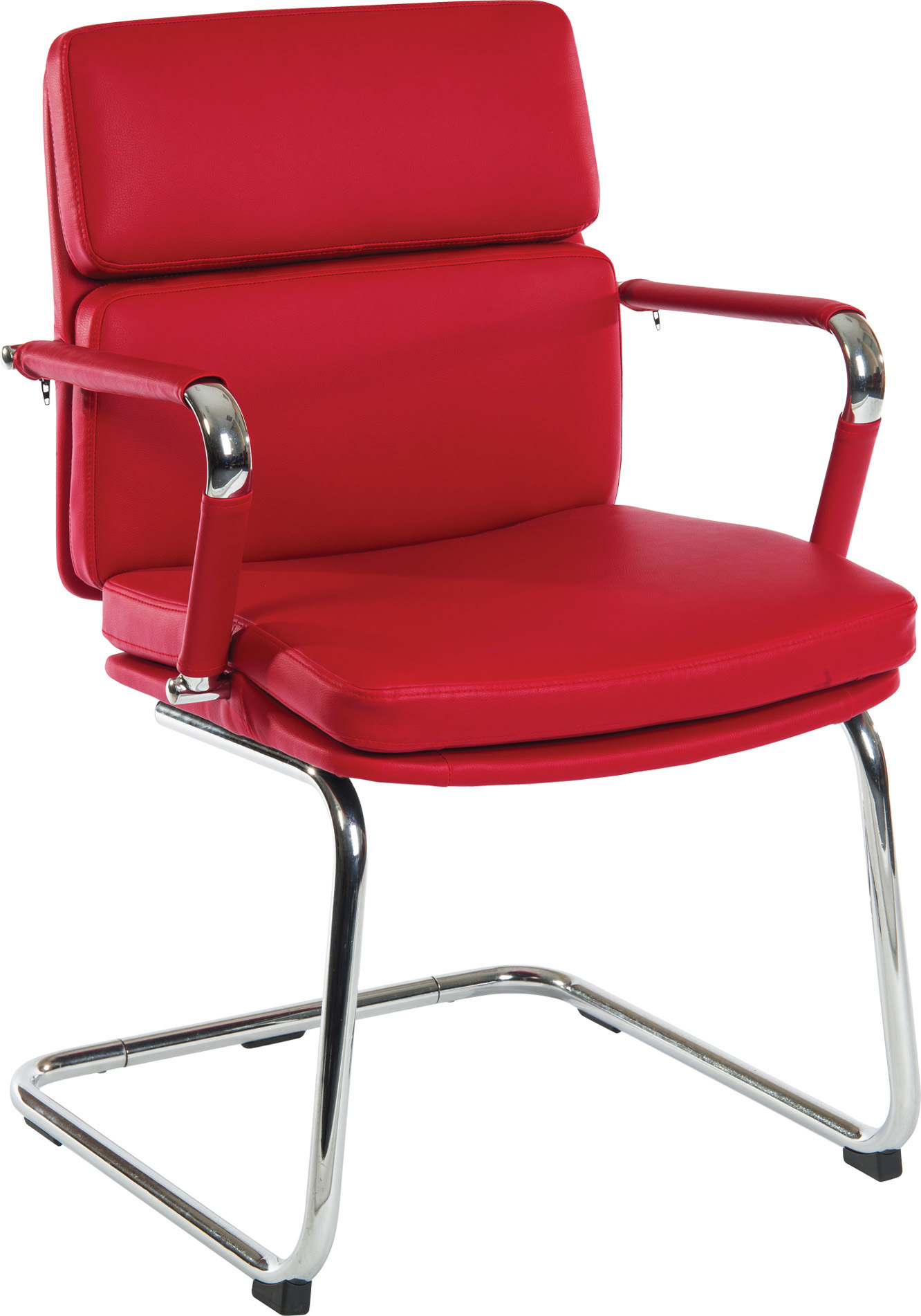 1101RD DECO CANTILEVER RED CHAIR