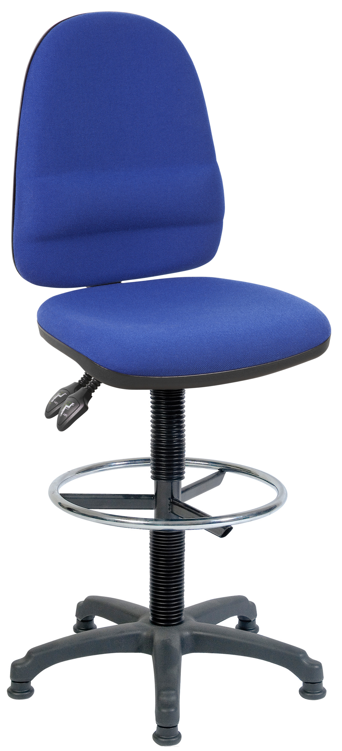 ERGOTWIN CHAIR WITH FIXED FOOTRING BL
