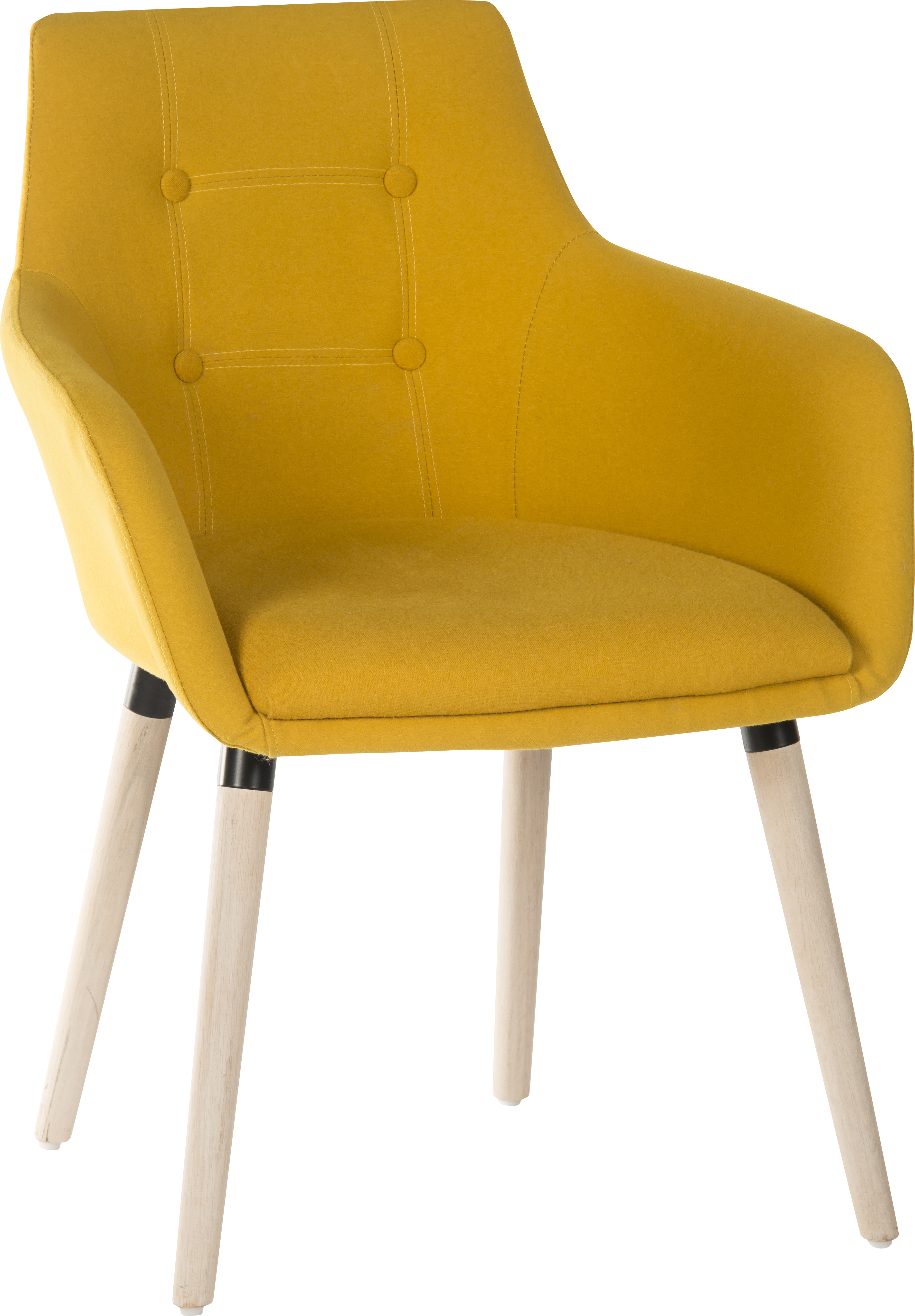 Teknik Office 4 Legged Reception Chair (Pack of 2) Yellow Soft Brushed Fabric and Oak Coloured Legs Teknik Office 4 Legged Reception Chair (Pack of 2) Yellow Soft Brushed Fabric and Oak Coloured Legs
