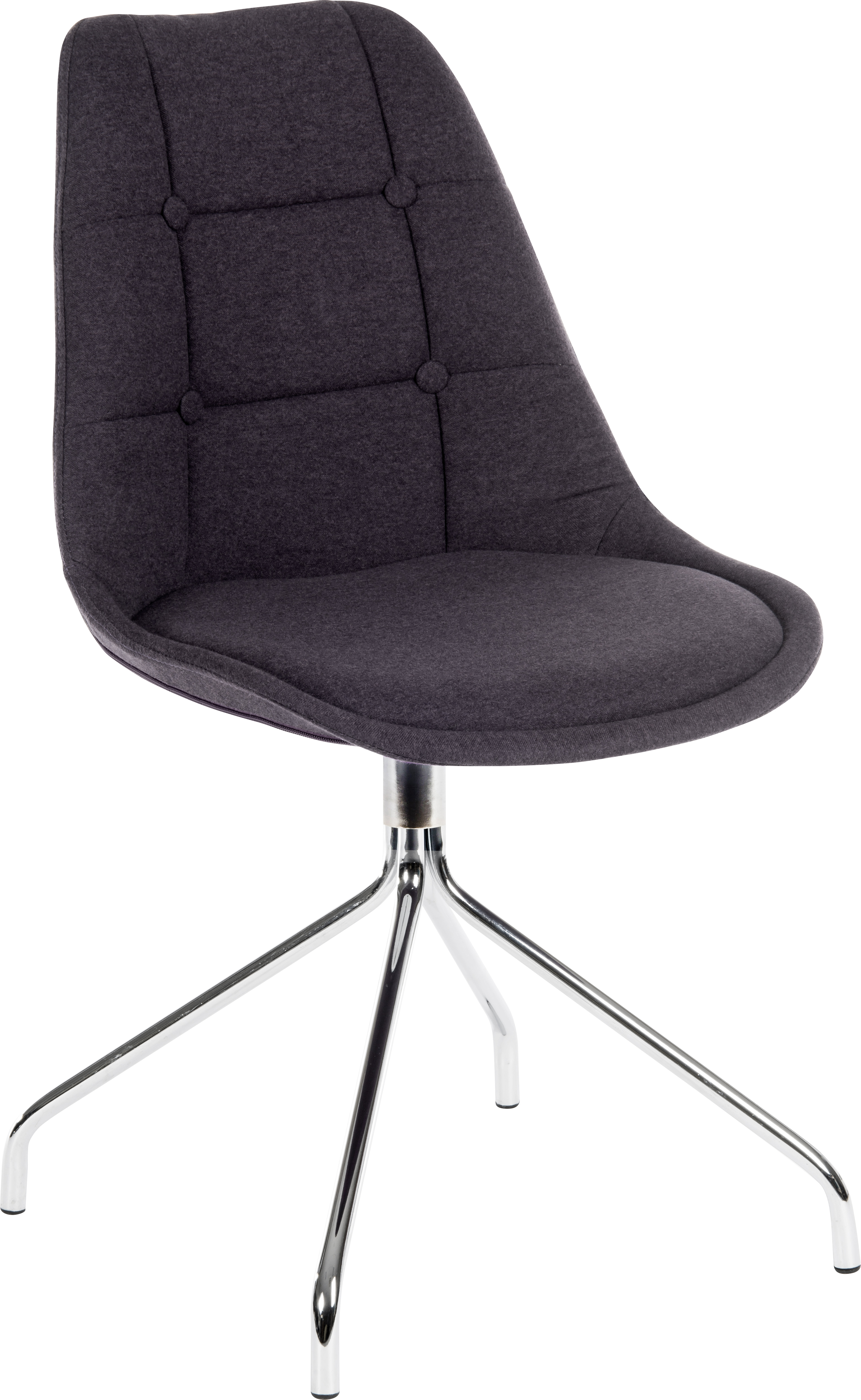 Teknik Office Breakout Chair (Pack of 2) Graphite Soft Brushed Fabric And Chrome Legs Teknik Office Breakout Chair (Pack of 2) Graphite Soft Brushed Fabric And Chrome Legs