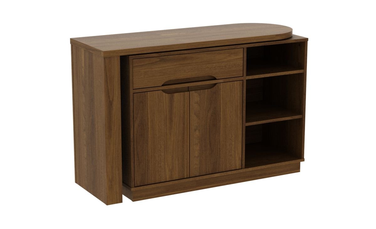 7700009 REVOLVE HIDEAWAY DESK WALNUT